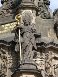 Szent Balázs szobra az olmüci Szentháromság-szobron